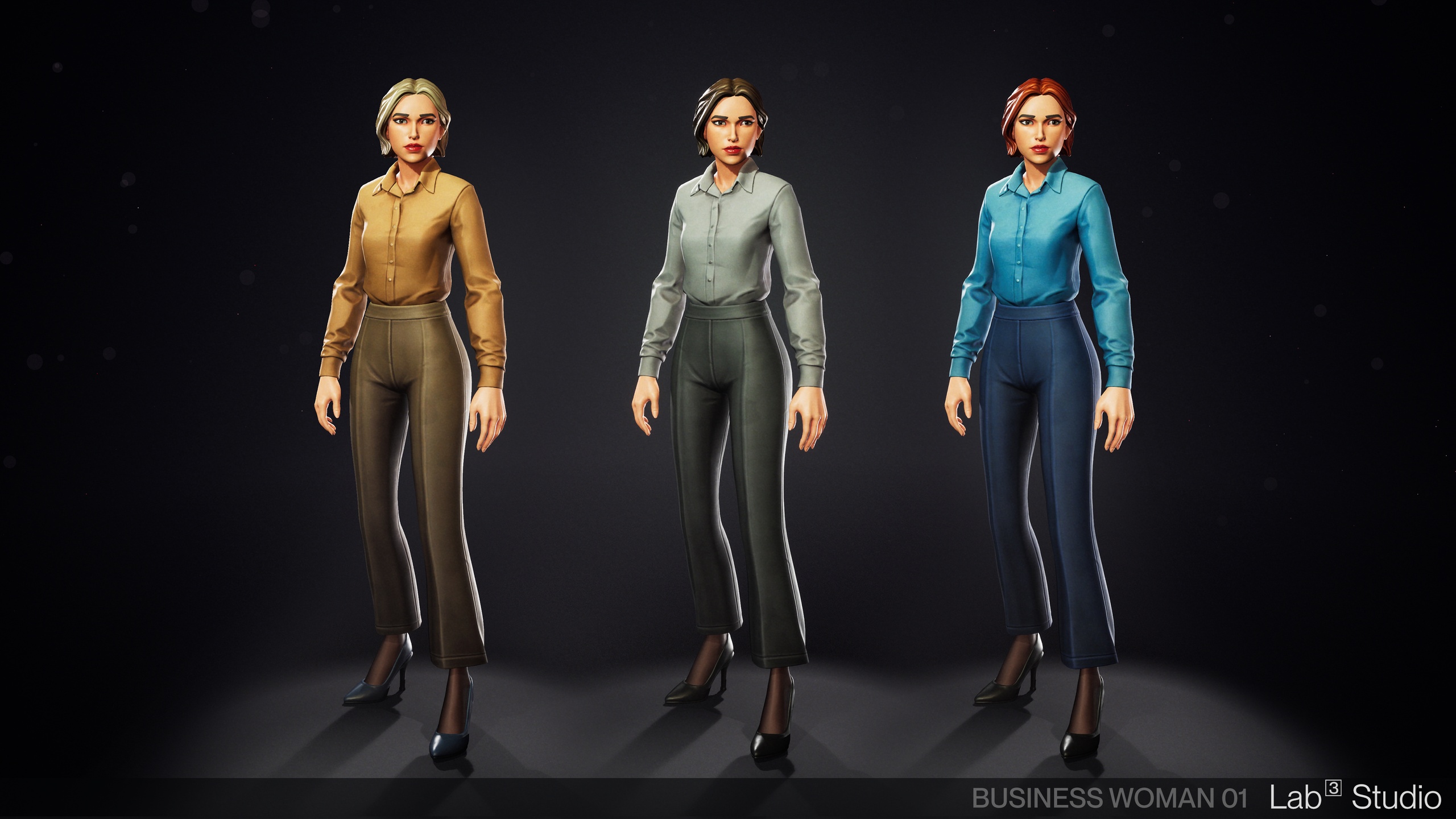 Business Woman 01: Stylized Character 제품 등록을 위한 미디어 1개