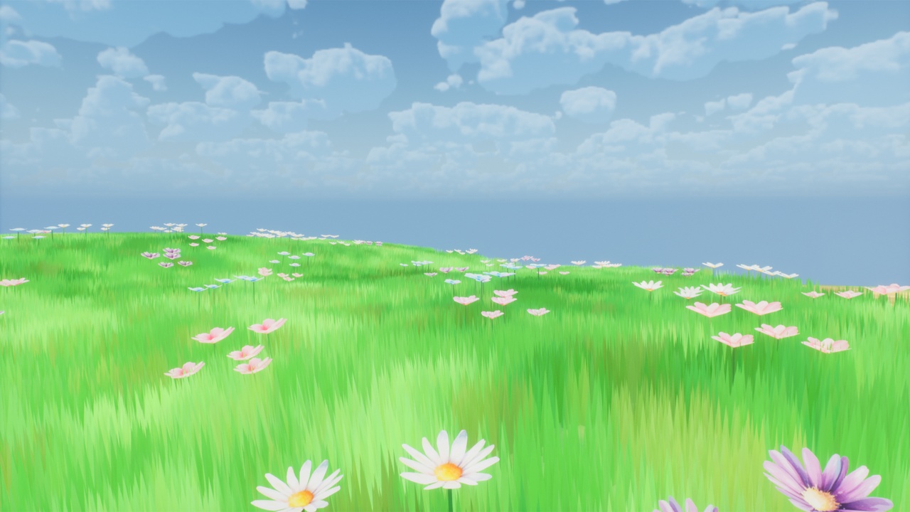 Media 1 for listing Ghibli Flowers Pack | Stylized Flowers in Anime Style (Includes custom LODs)