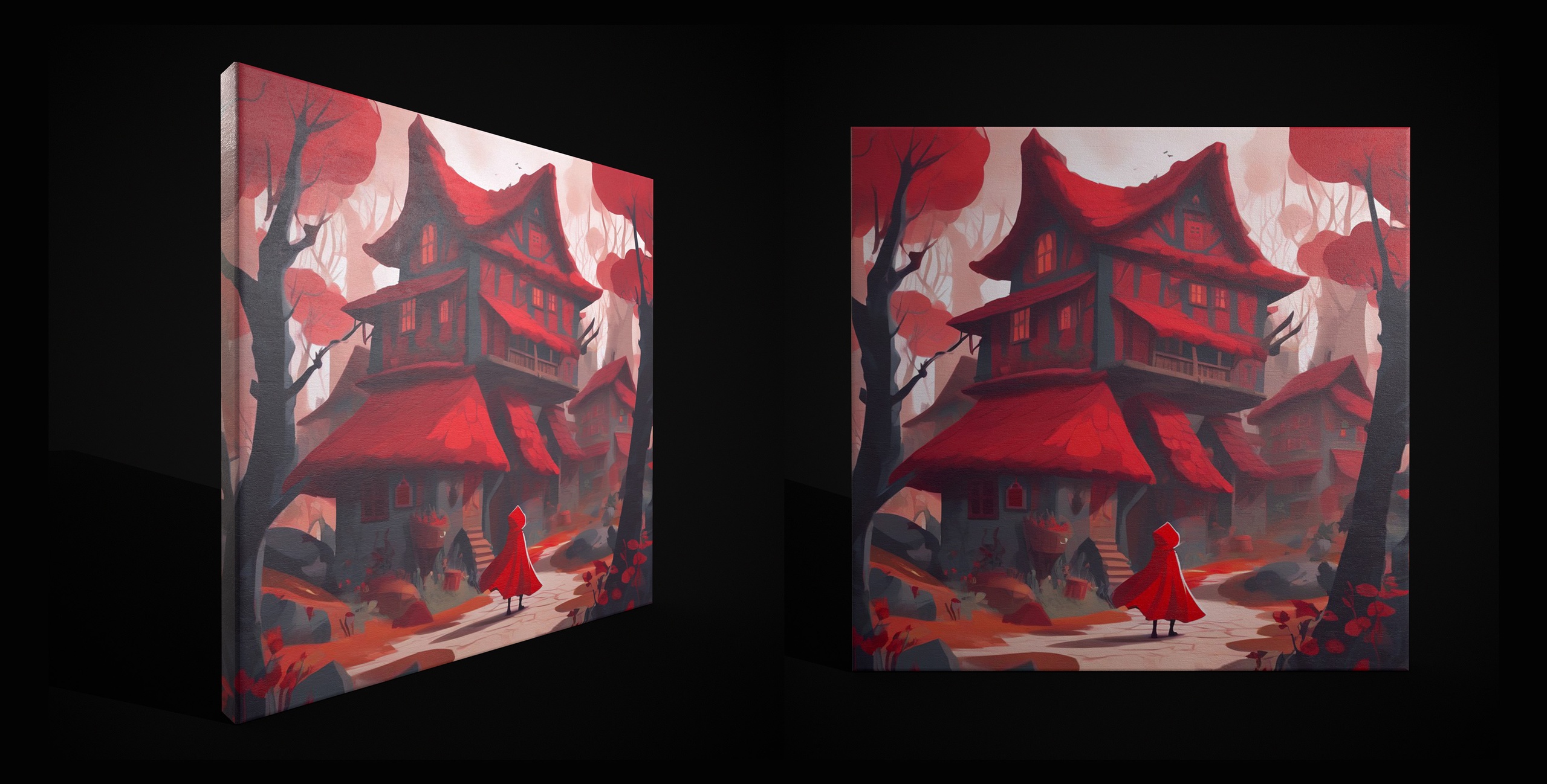 Media 1 for listing Red Riding Hood Painting Two