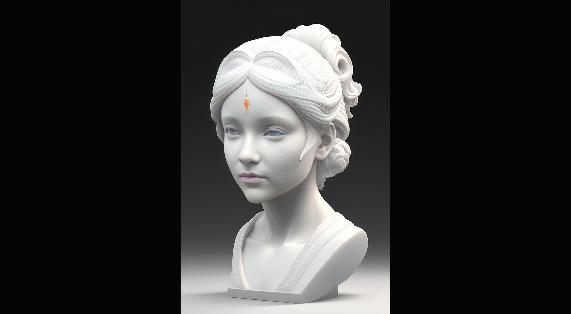 Media 1 for listing 029 Digital sculpt Fantasy princess Bust Female character Portrait