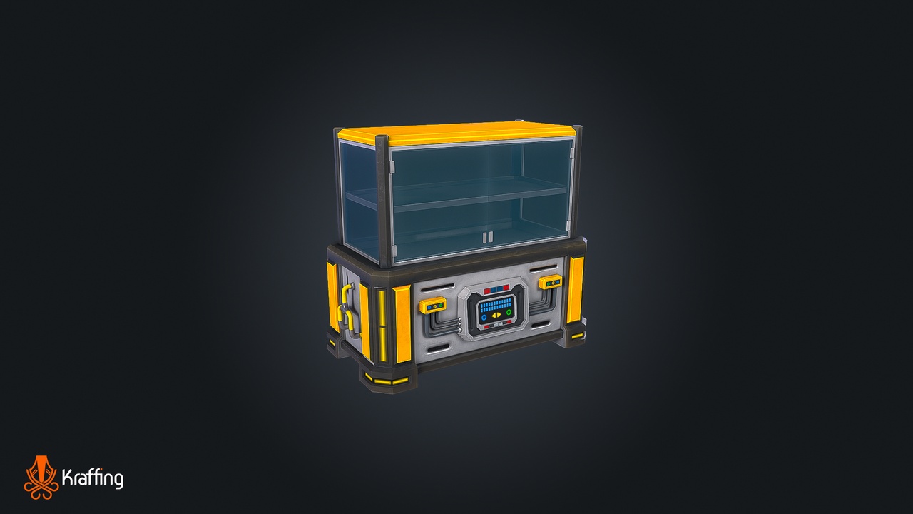 Media 1 for listing SCI-FI Furniture V1 – Futuristic Furniture  – Game Ready PBR
