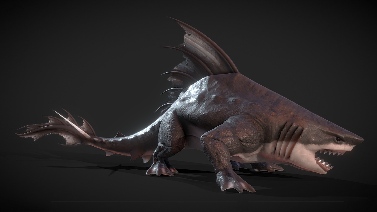 Media 1 for listing Dragon Shark (SKINNED)