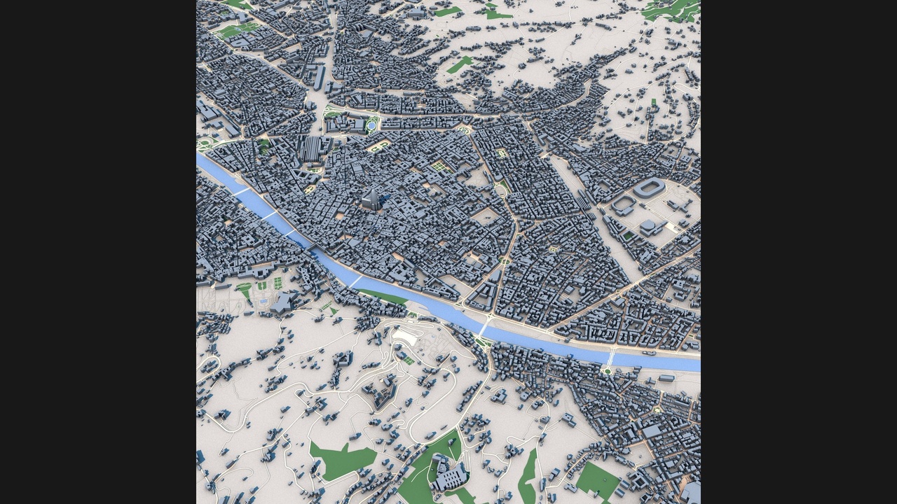 Media 1 for listing Florence City Italy | Detailed Urban Landscape 3D Model
