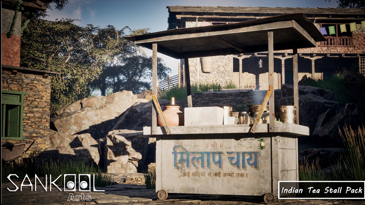Media 1 for listing Indian Tea Stalls Pack - Gameready Pack (Unreal Engine Only)