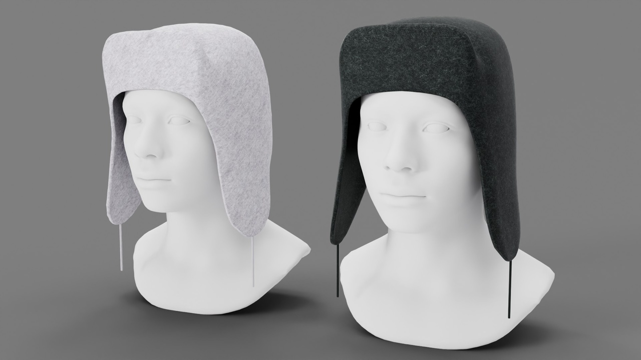 Medios 1 para el artículo Stylized Ushanka Hat (2 Color Variations)