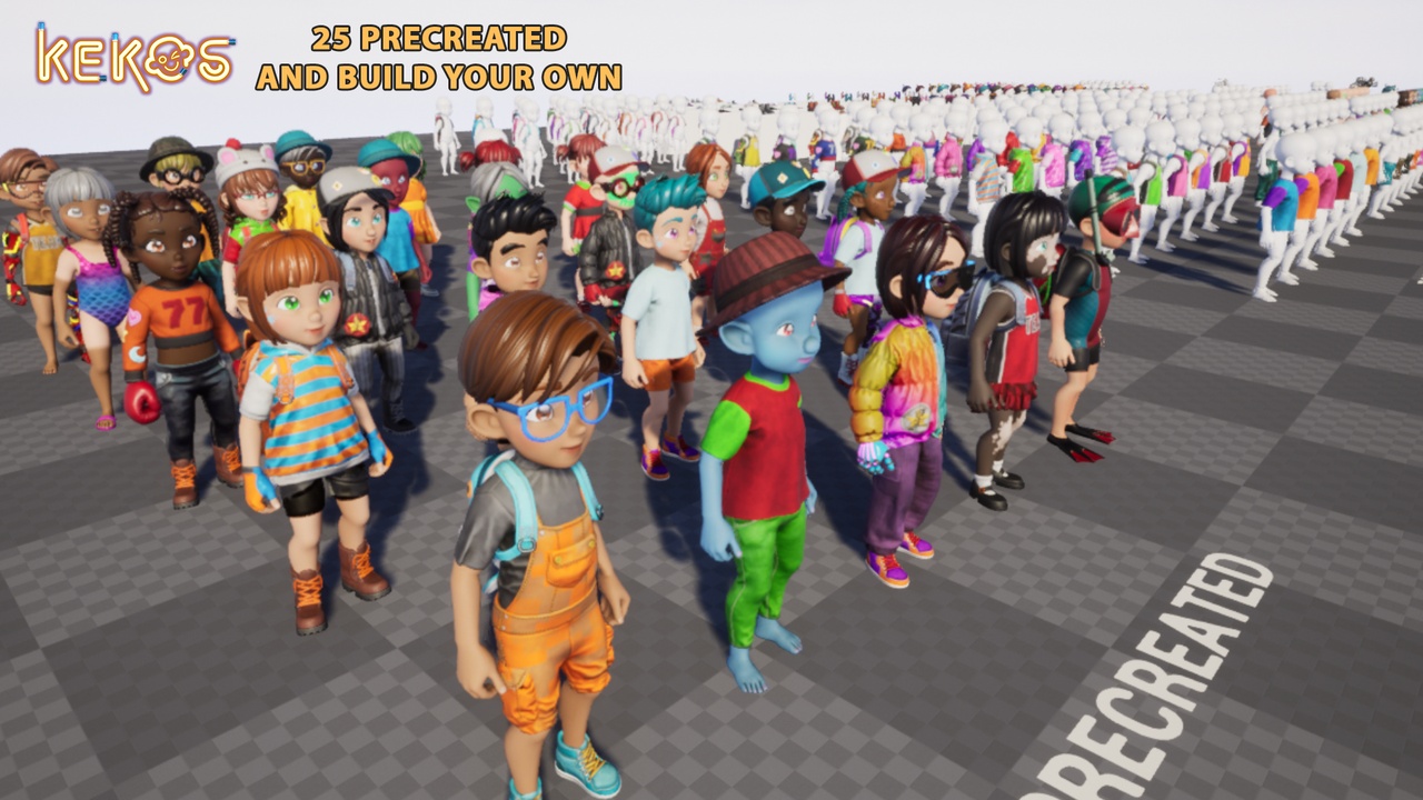 KEKOS - Customizable 3D Character Cartoon Kids ์ ํ ๋ฑ๋ก์ ์ํ ๋ฏธ๋์ด 1๊ฐ