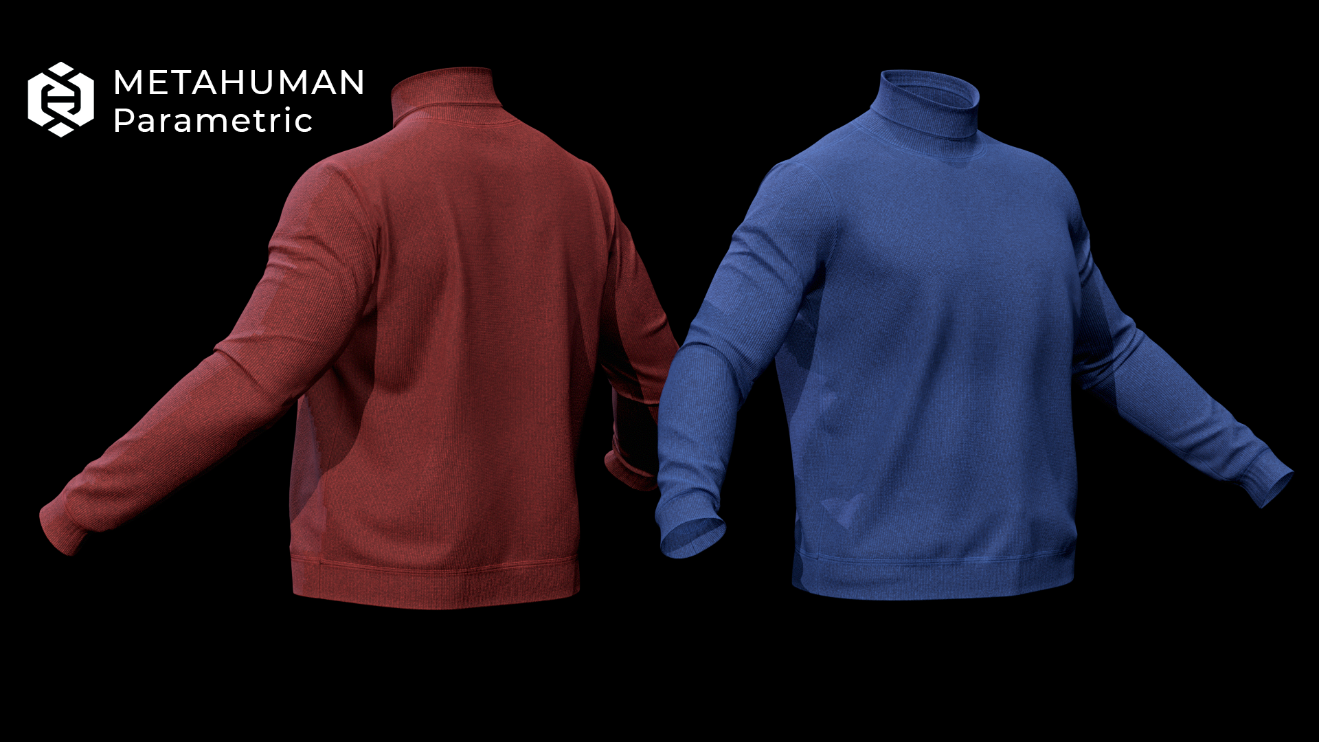Parametric Character Turtleneck Sweater for MetaHuman – Parametric Wardrobe (MHPKG) | Fab