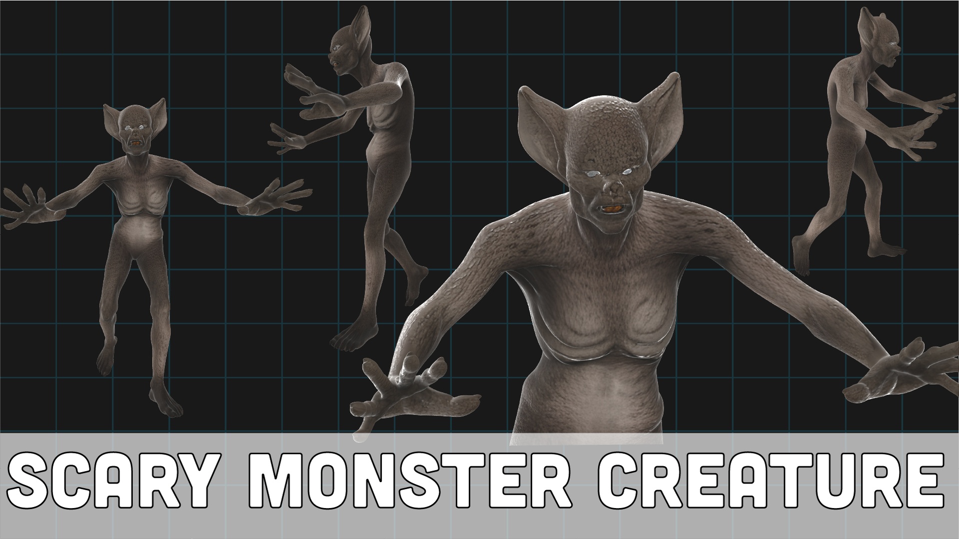 Scary Monster Creature 3D Model – Horror Character Asset | Fab