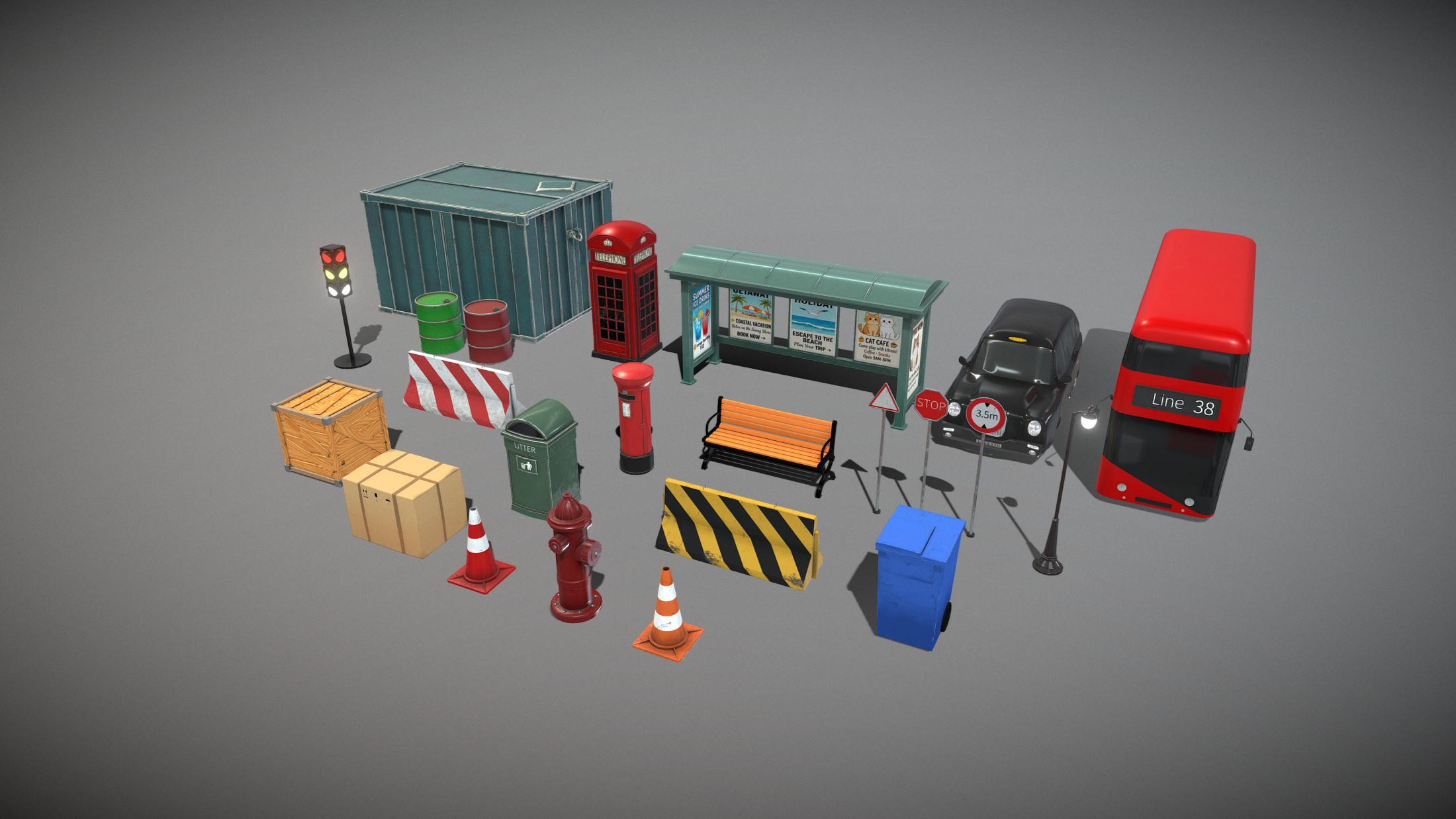 Urban Street Props Pack | Fab