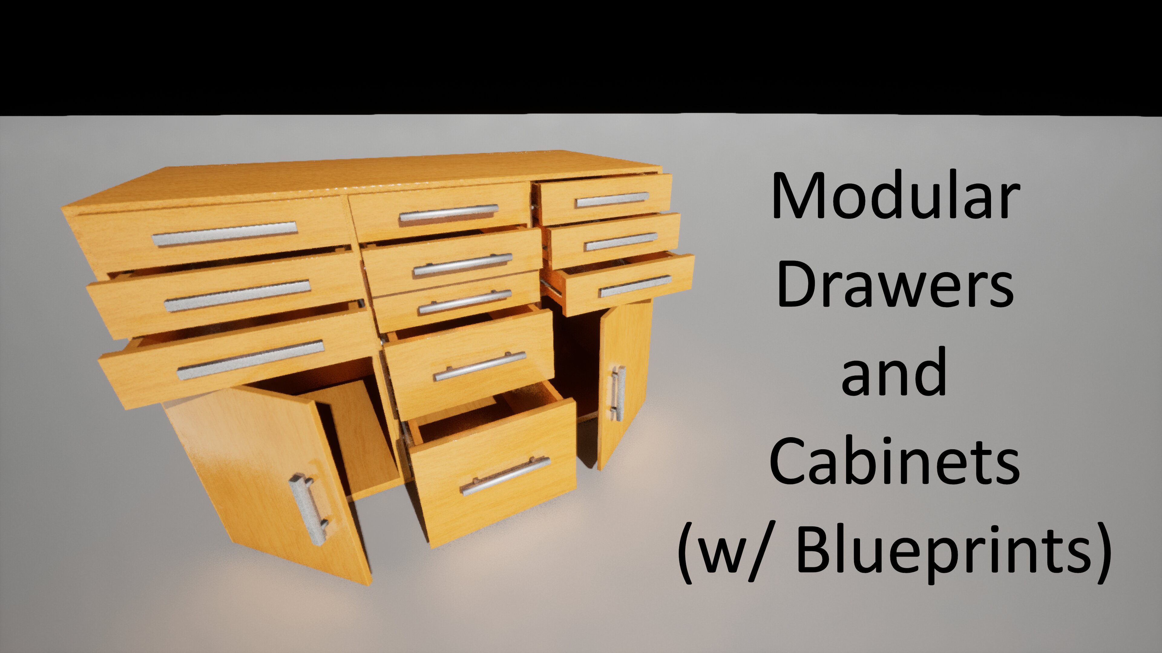 Modular Drawers and Cabinets (w/ Animations & Blueprints) | Fab