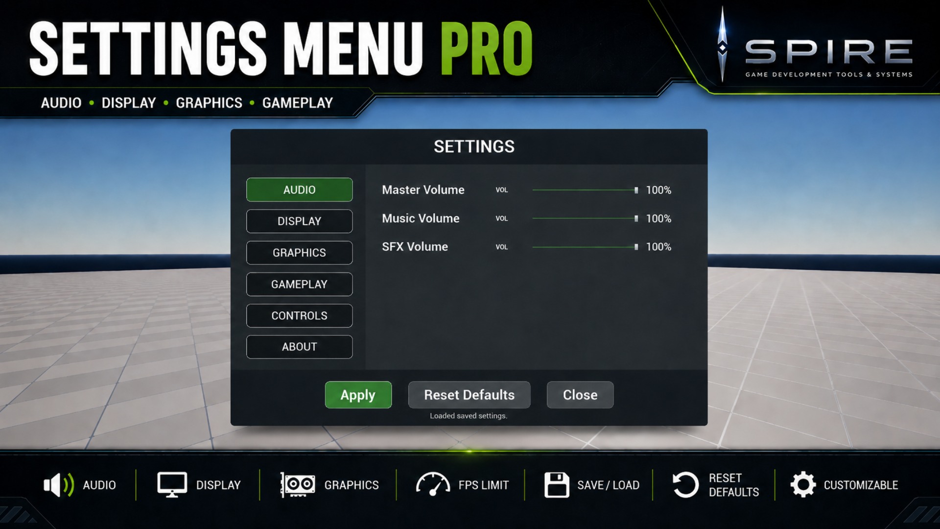 Settings Menu Pro - UE5 Blueprint Options Menu | Fab