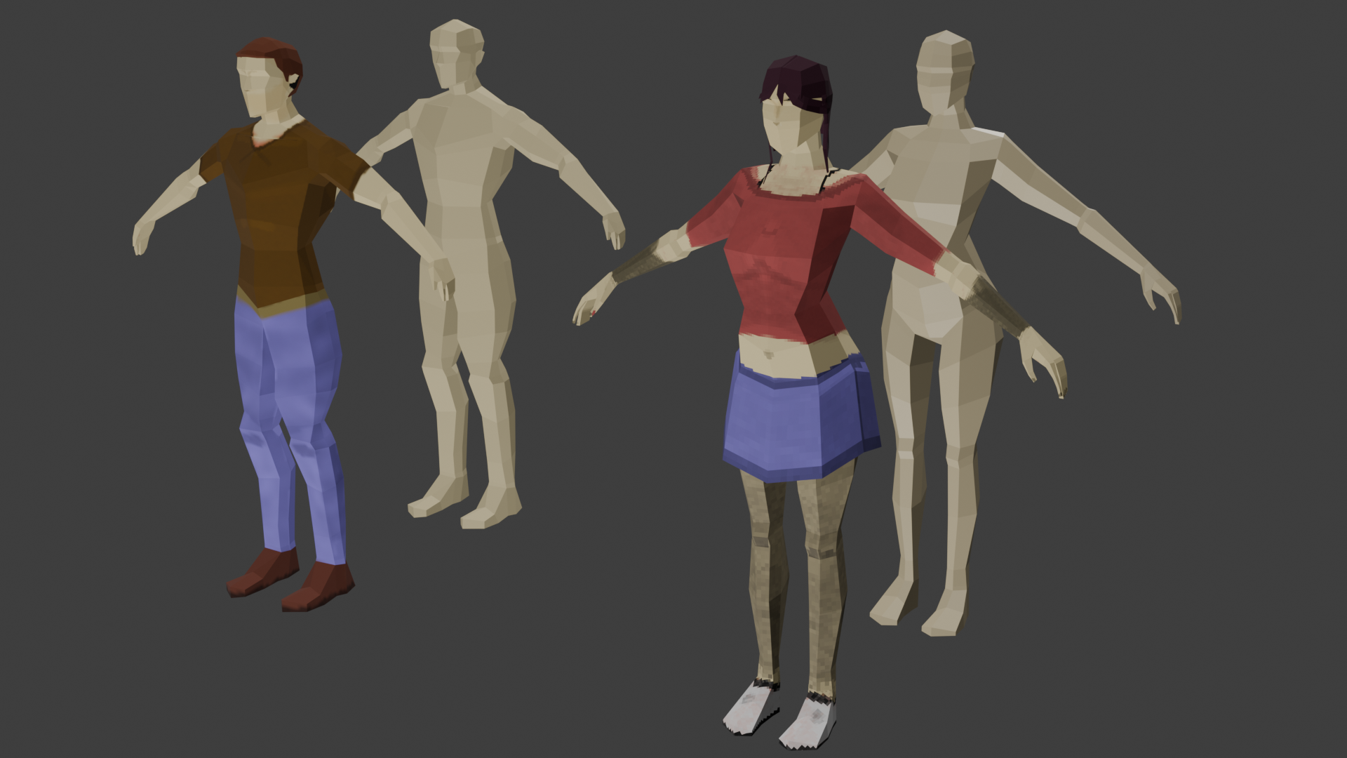 Pack LowPoly - Male & Female | Fab