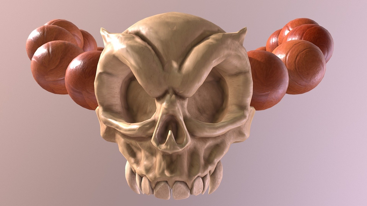 Media 1 for listing :OMO: Store item - Demonic Skull necklace -