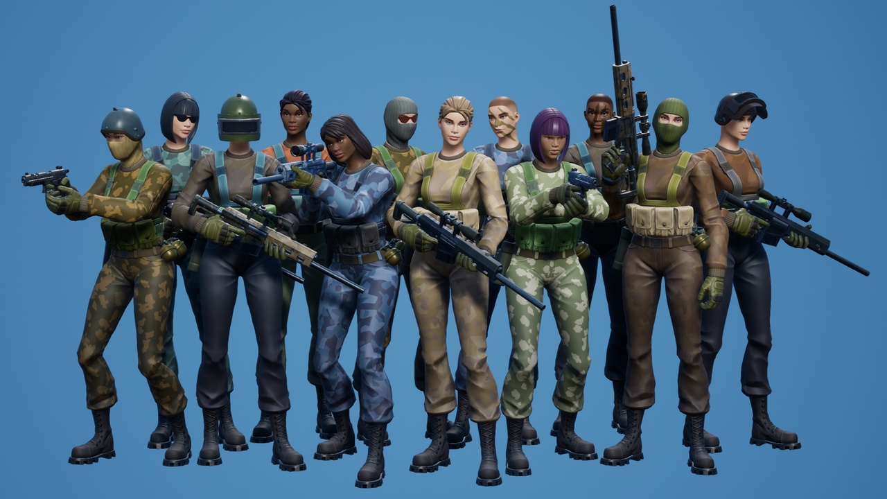 Media 1 for listing Styled Character: Female Military
