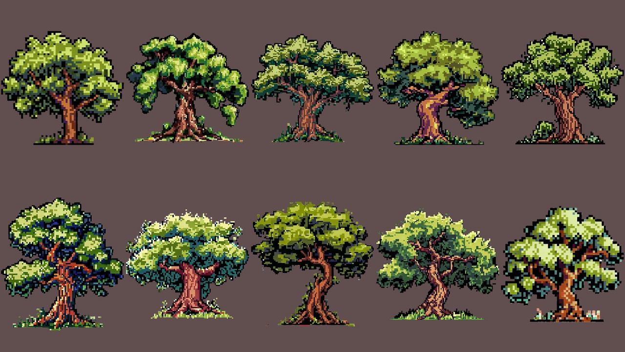 Media 1 for listing Pixel Art Environments: Forest Trees 1