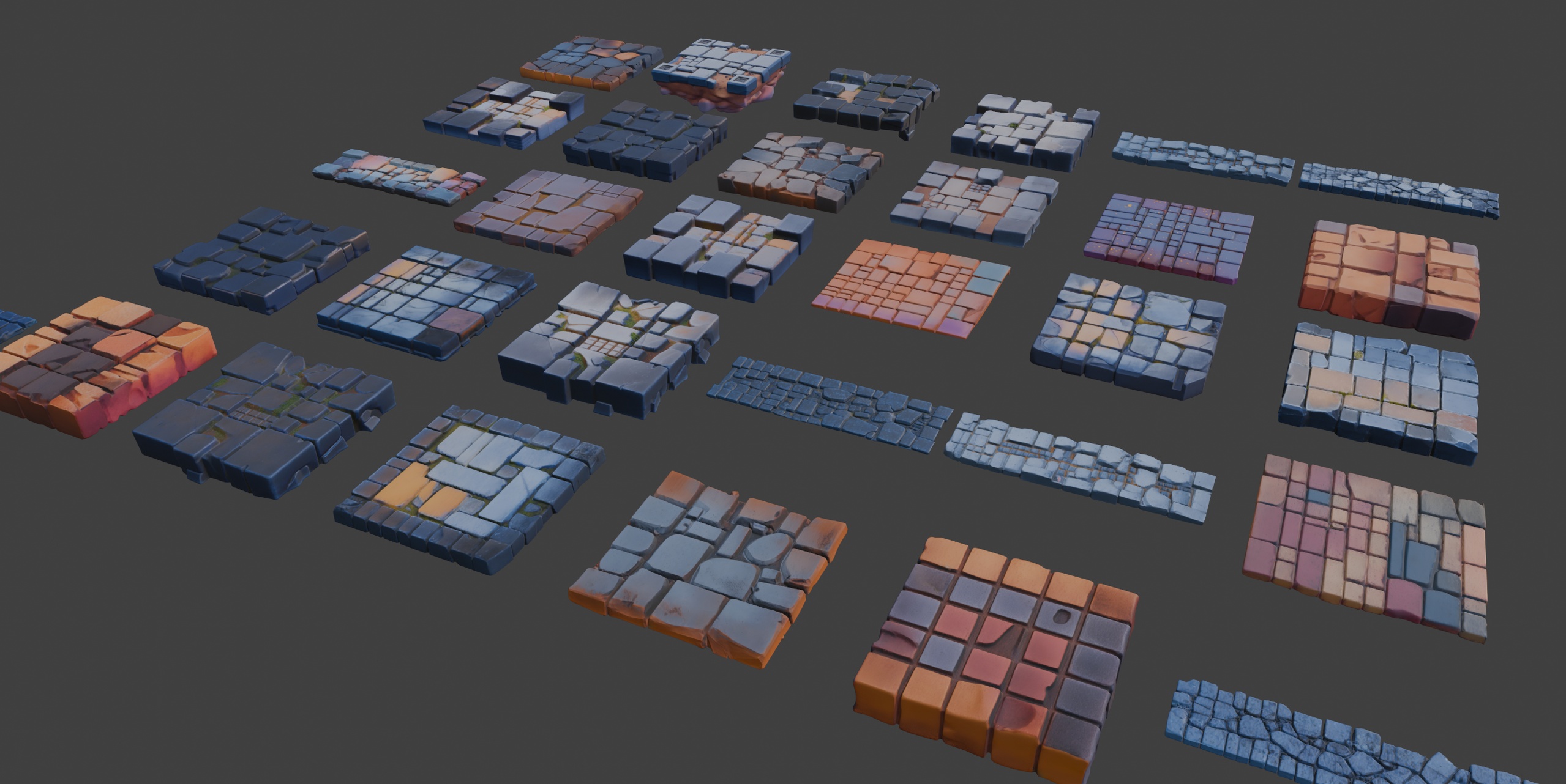 Media 1 for listing Stylized Pavements Set 1
