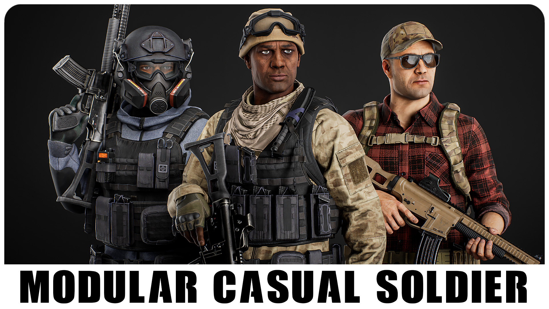 Modular Casual Military Soldier - Unreal Engine Free Download