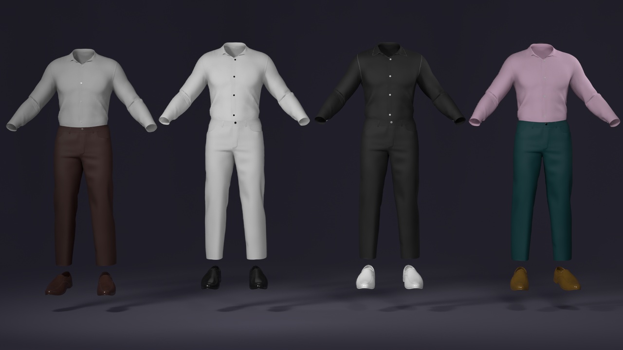 Media 1 for listing MetaOutfits – Office Wear – Formal Male Outfit