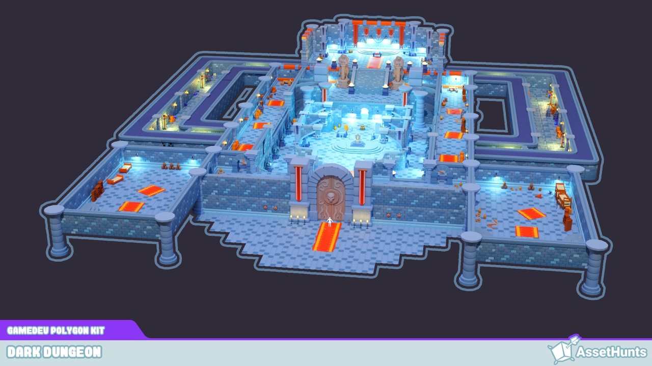 Media 1 for listing GameDev Polygon Kit - Dark Dungeon