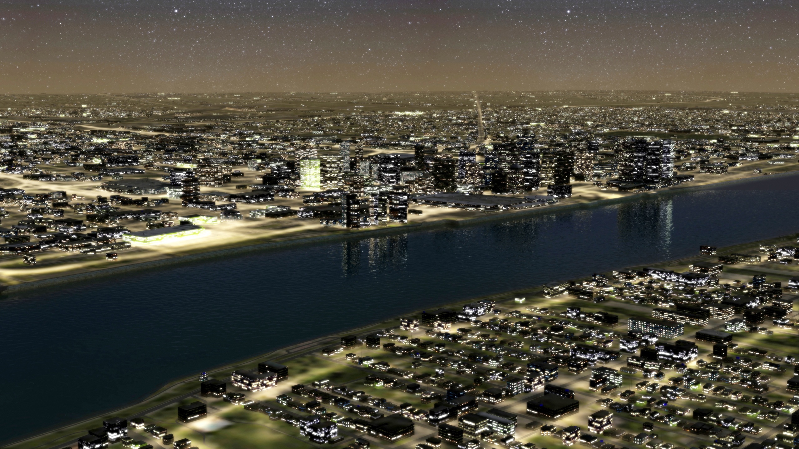 Media 1 for listing Detroit Michigan Night Time City Game Ready 3D Real Time Model