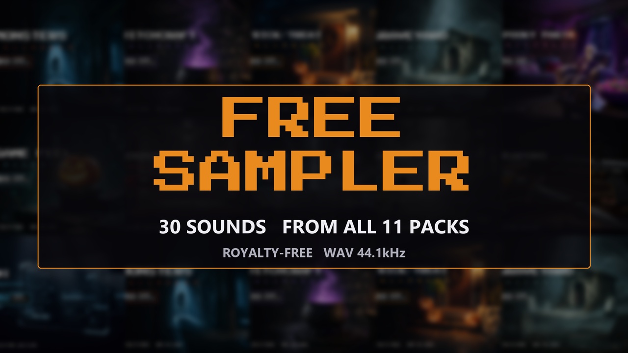 Media 1 for listing Free Game Sound Effects Sampler - 33 Sounds from 12 Packs
