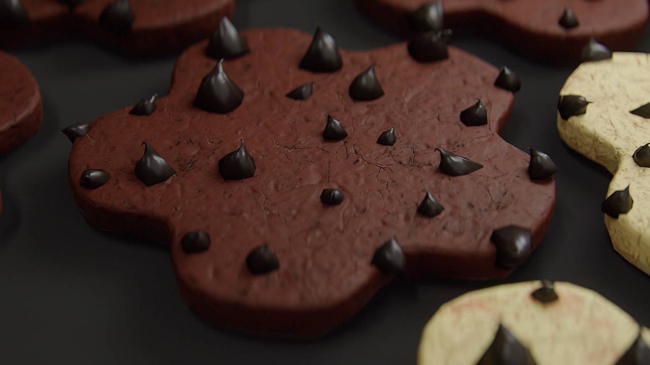 Media 1 for listing Flower Shaped Cookies - Vanilla and Chocolate with Choco Chips