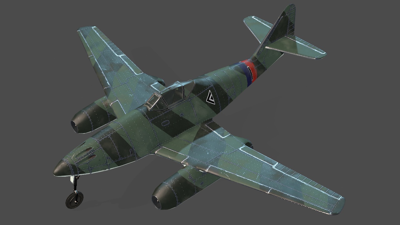 Media 1 for listing Messerschmitt Me-262 - Low Poly WW2 Jet Fighter Airplane