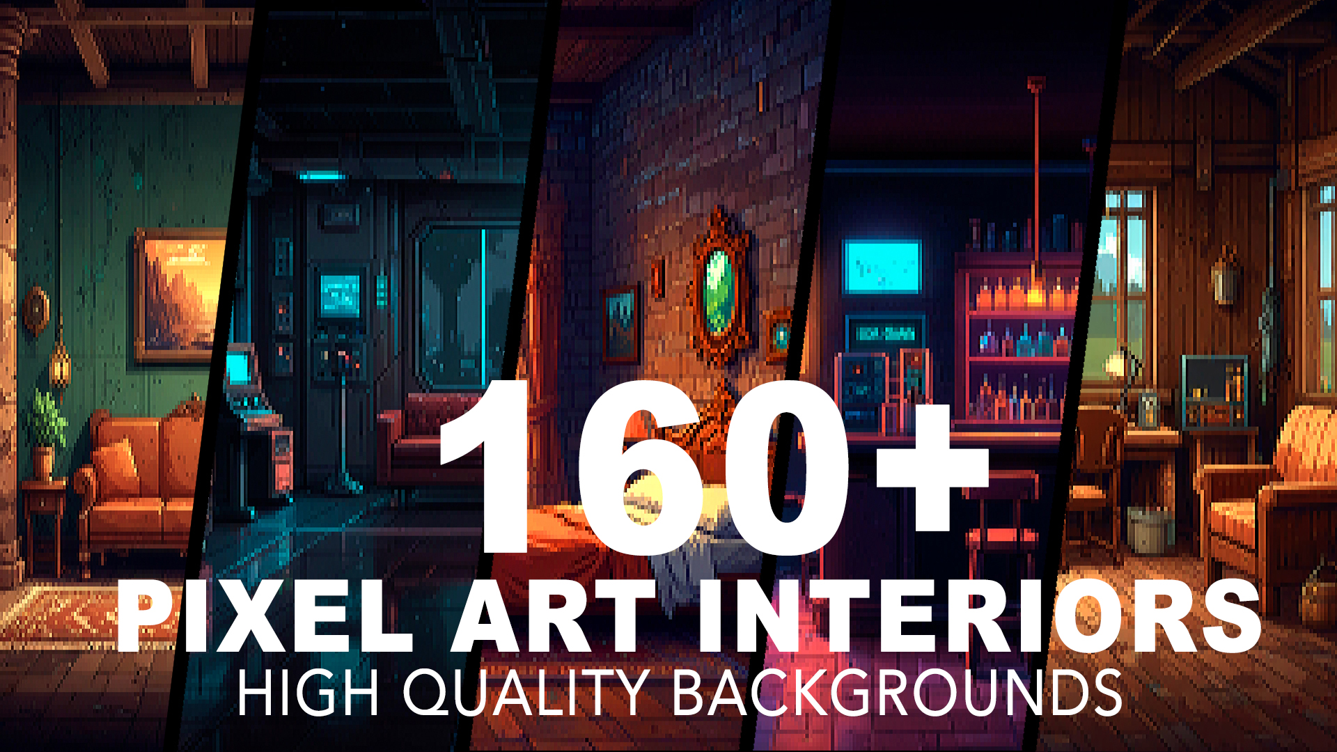 160+ INTERIORS PIXEL ART BACKGROUNDS | Fab
