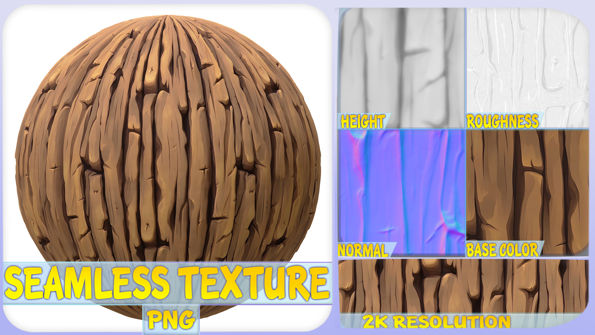Stylized Bark Seamless Texture | Fab