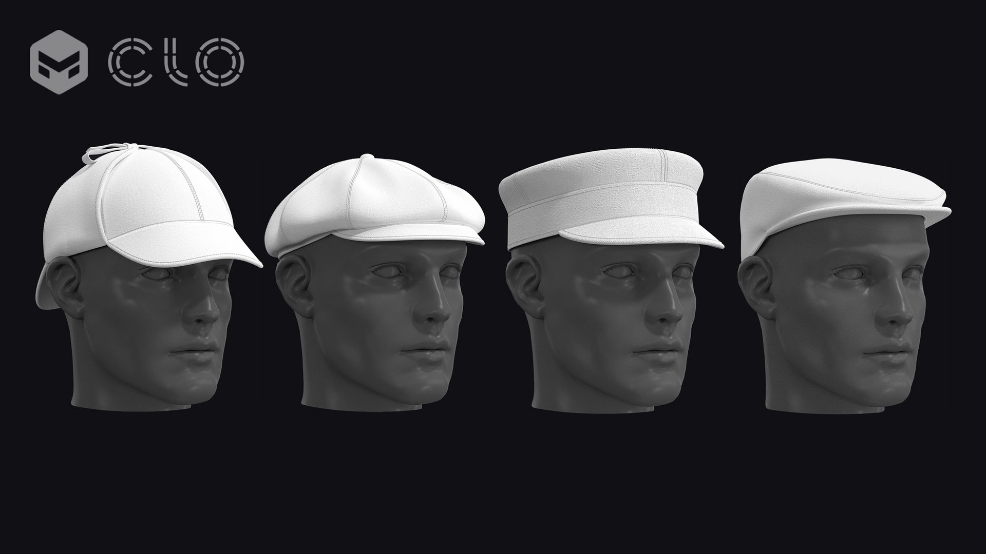 Media 1 for listing CLASSIC CAPS PACK / zpac obj fbx highpoly