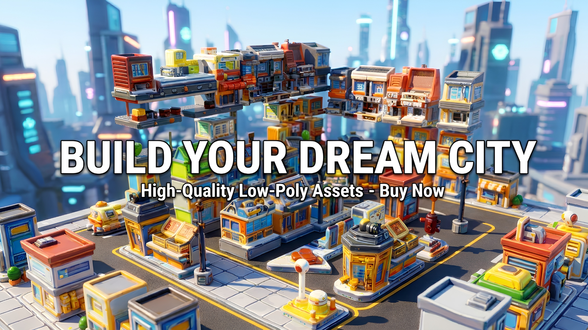 Modular Low Poly City Pack | Fab