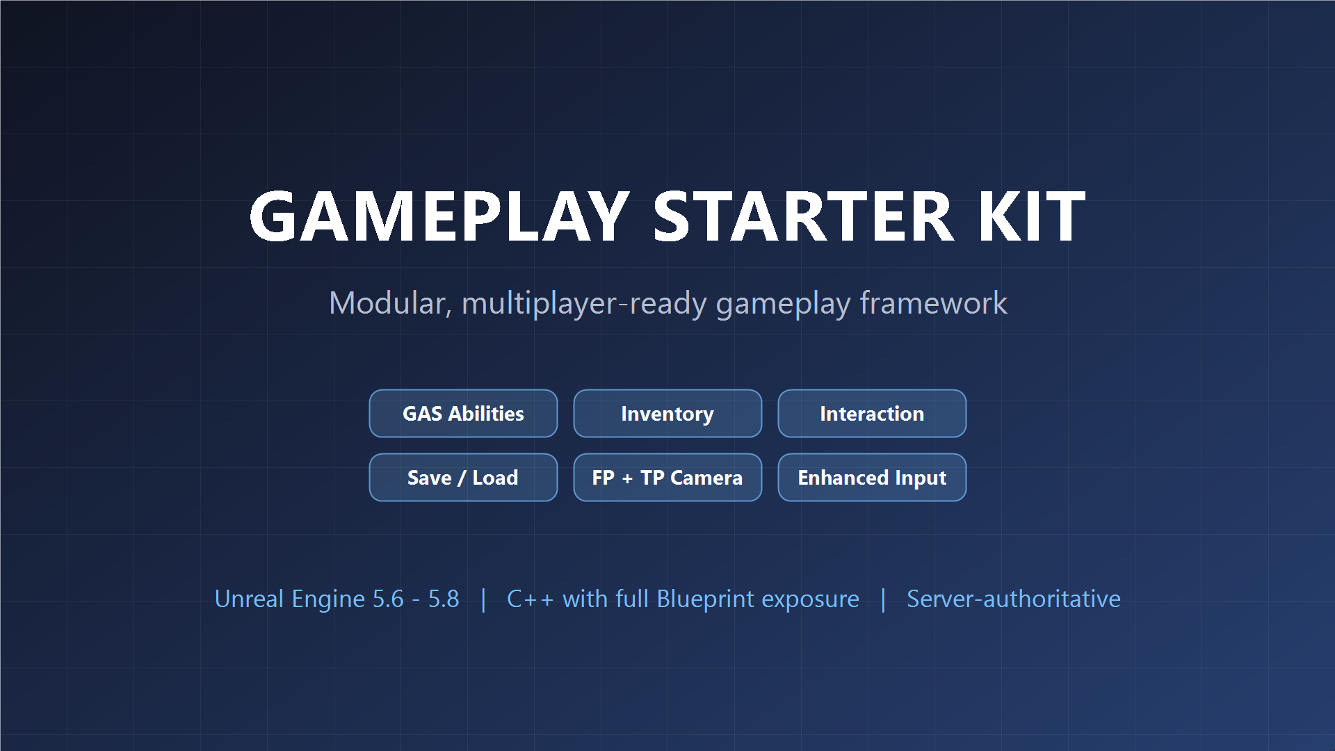 Gameplay Starter Kit - Modular GAS, Inventory, Interaction & Save ...