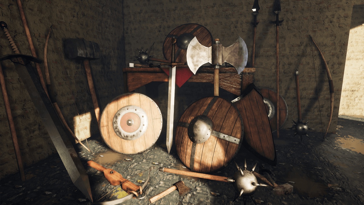 Media 1 for listing Realistic Medieval Weapons and Shields Kit