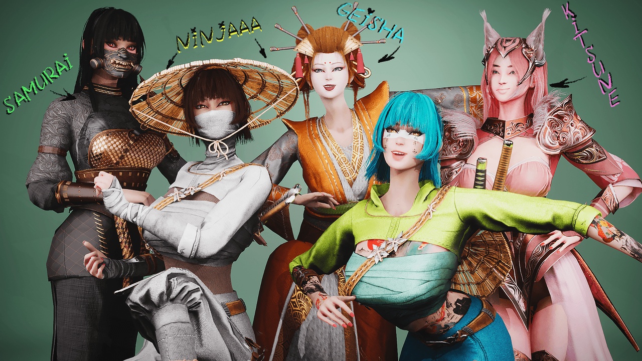 Media 1 for listing Pack of Asian Warrior Girls