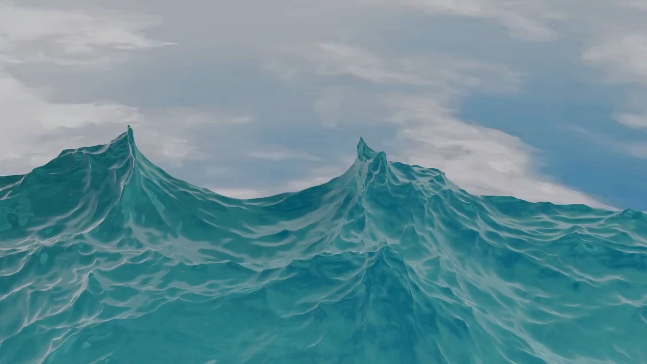 Media 1 for listing Realistic Ocean Water Surface 3D Model – Animated Sea Waves