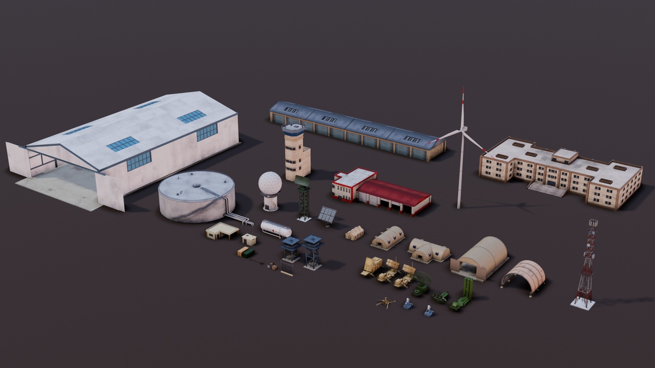 Media 1 for listing Low-Details Army Base objects collection