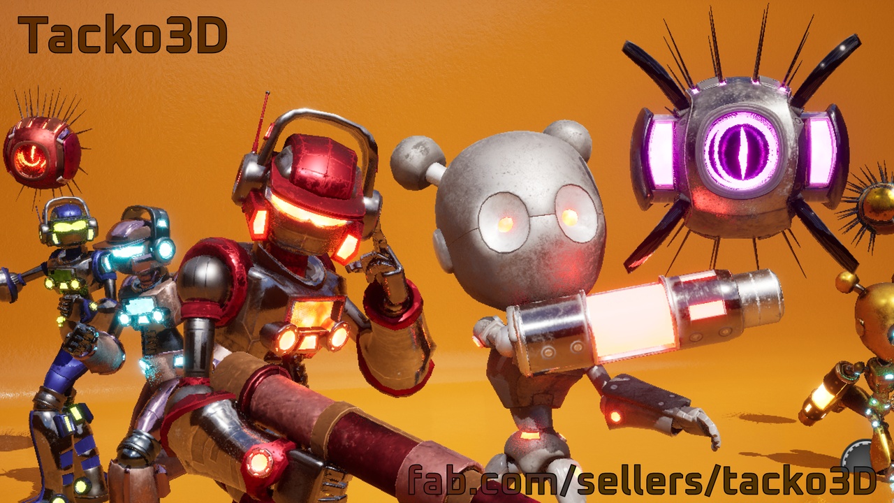 Media 1 for listing Radiant Robots Collection - 3 Robot Soldier