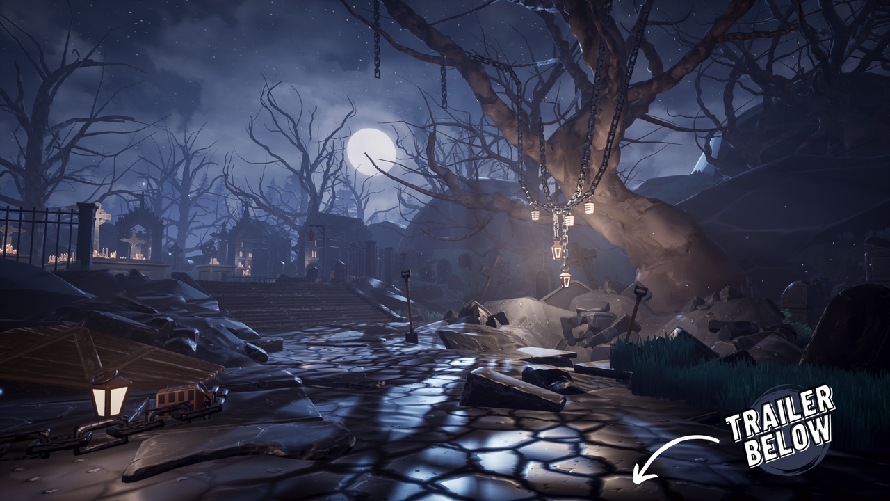 Media 1 for listing Graveyard (Cemetery, Stylized Graveyard, Stylized Cemetery, Modular Graveyard)