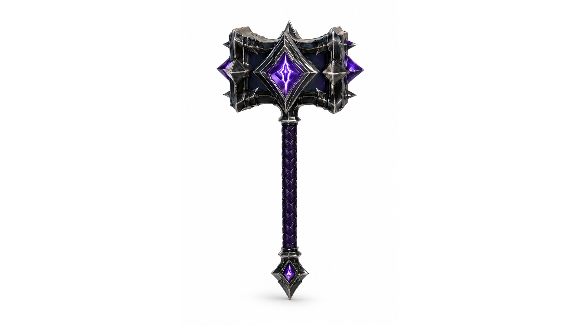 Void Knight Warhammer - Gothic Fantasy Weapon 3D asset preview