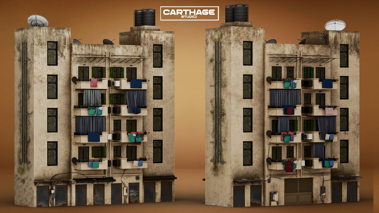 Media 1 for listing Arabic Neoclassical Apartment Building with Ground-Floor Shops