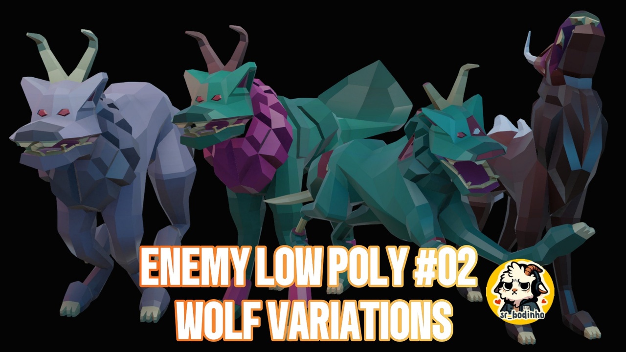 Media 1 for listing ENEMY LOWPOLY #02 WOLF VARIATION