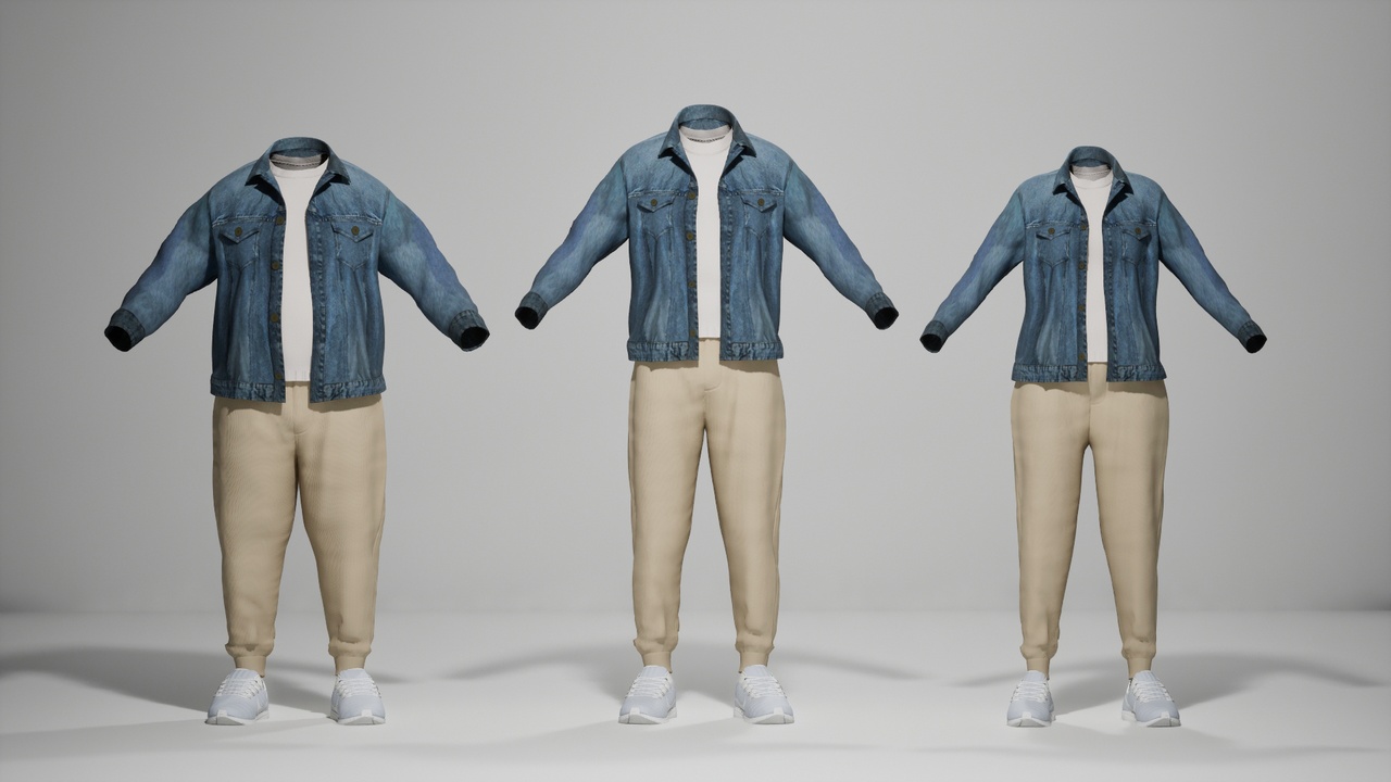 Media 1 for listing Utility Denim Outfit for MetaHuman (Resizable | Full Outfit)