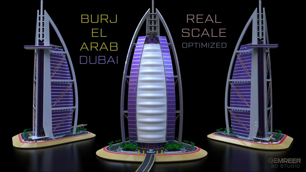 Media 1 for listing Burj Al Arab 3D Model