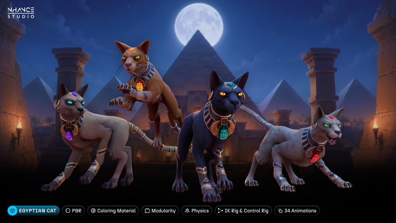Media 1 for listing Stylized Egyptian Cat