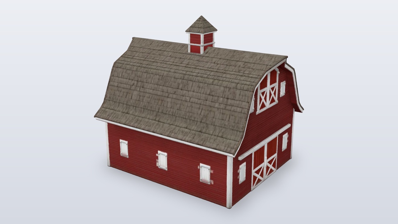 Media 1 for listing Red Wooden Barn in Traditional Rural Style
