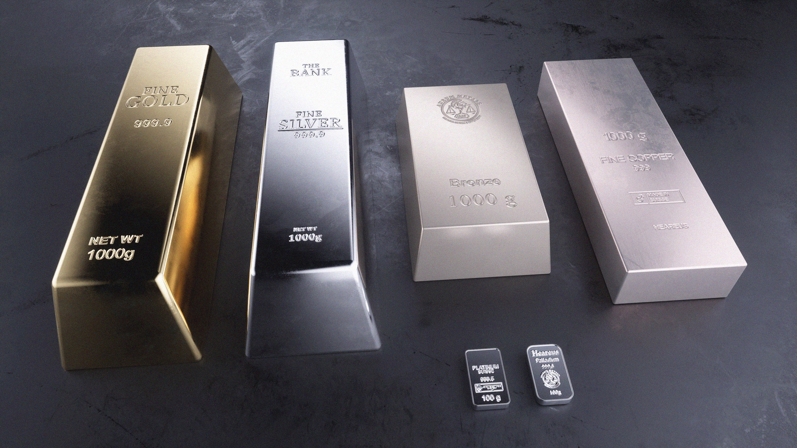 Media 1 for listing Gold Silver Platinum Palladium Bronze Copper Commodity Bars