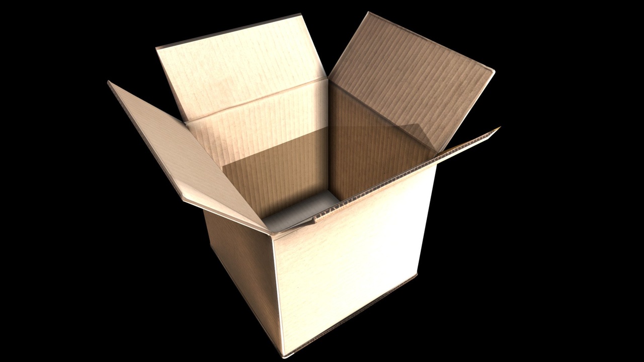 Media 1 for listing Carton Box - Realistic Cardboard Packaging