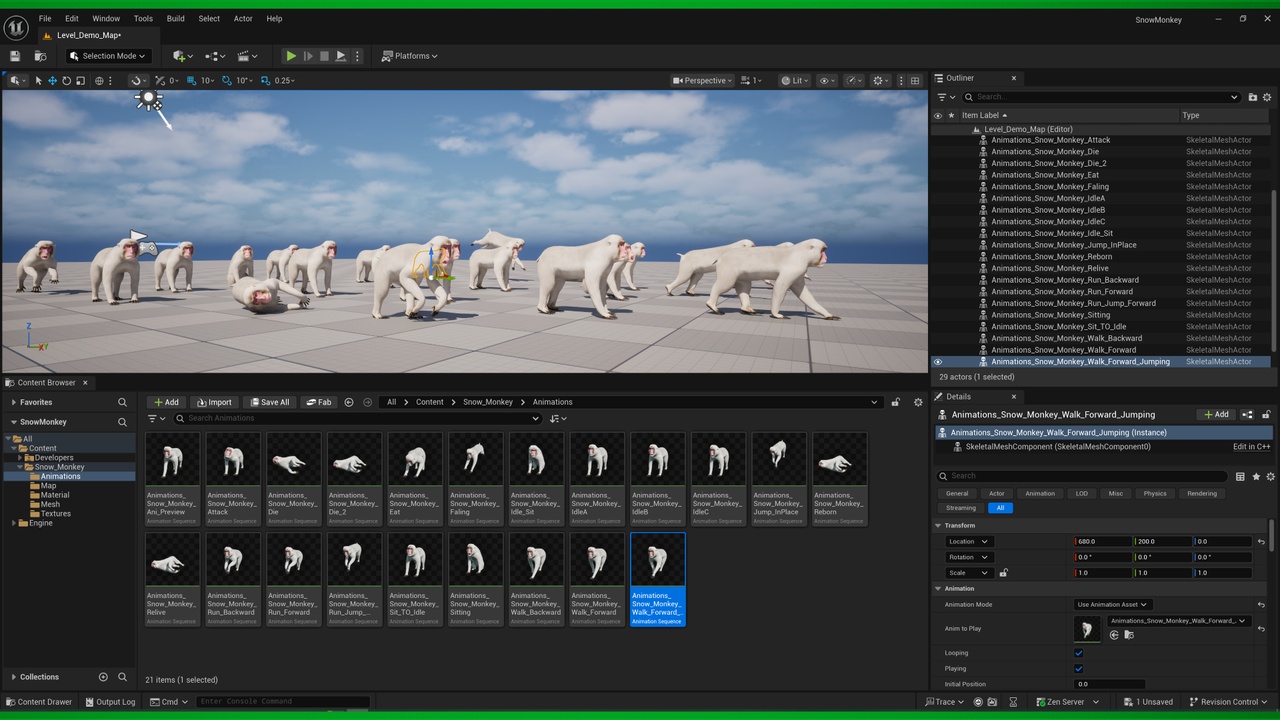 Media 1 for listing Snow Monkey (GameReady)