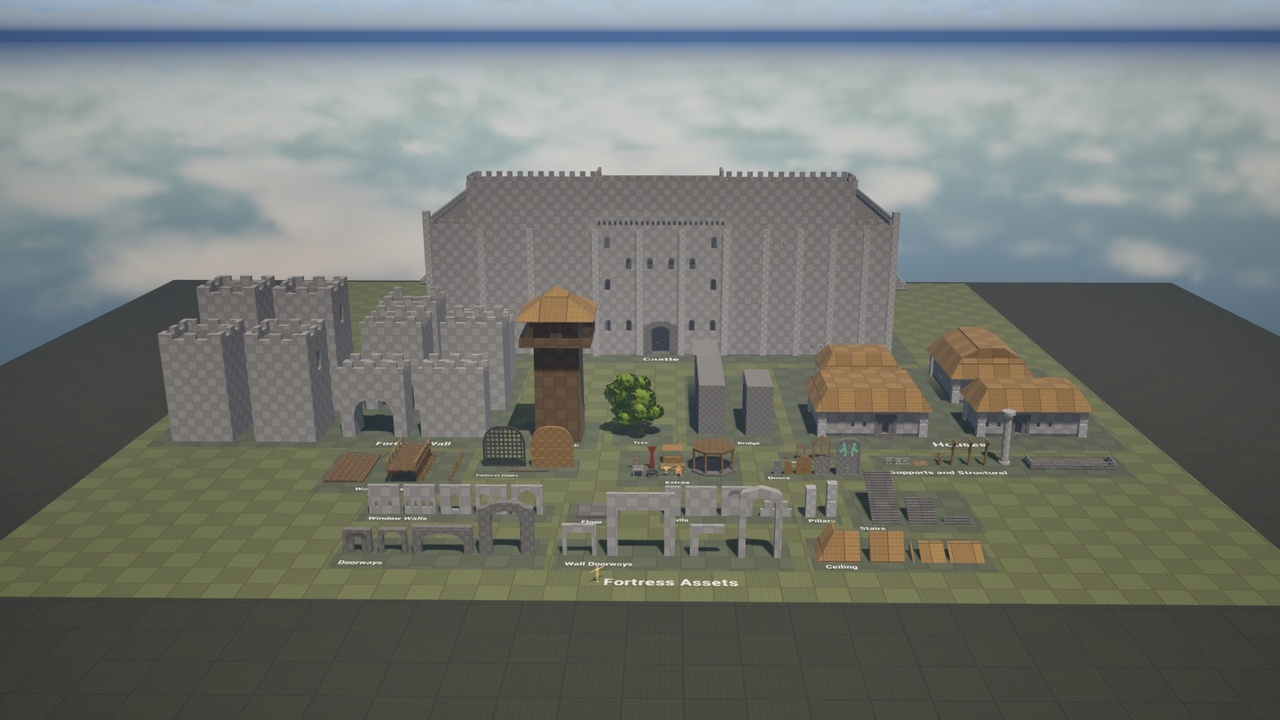 Medieval Fortress — Modular Castle & Fortification Pack (Greybox ...