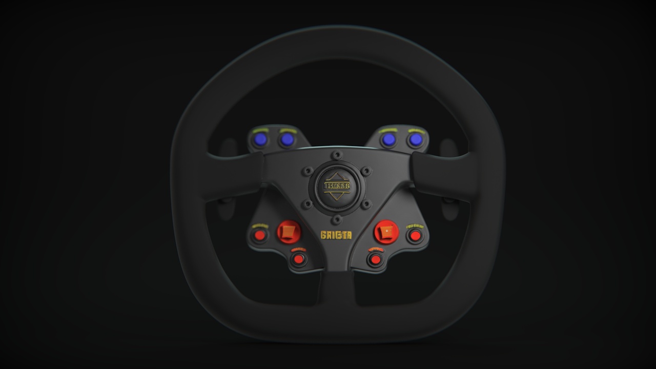 Media 1 for listing Free Carbon 10 Button Wireless Steering Wheel Free 3D model